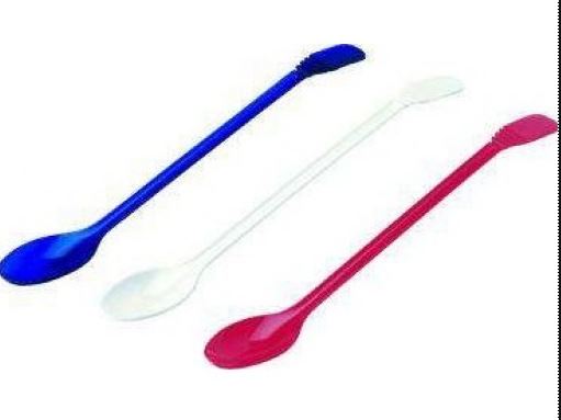 COCKTAILLEPEL 23CM ROOD/WIT KUNSTSTOF SET 6ST