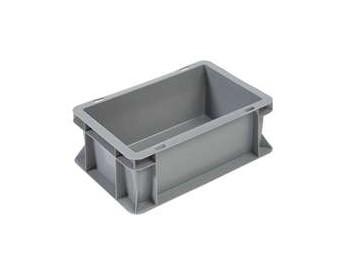 STAPELBAK 30X20XH12CM GESLOTEN GRIJS BUDGET