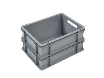 STAPELBAK 40X30XH24CM GESLOTEN GRIJS BUDGET