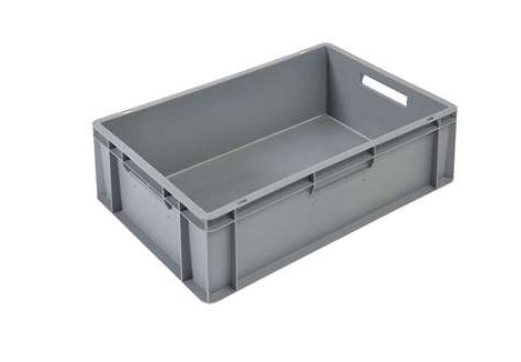 STAPELBAK 60X40XH20CM GESLOTEN GRIJS BUDGET