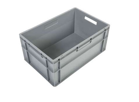 STAPELBAK 60X40XH27CM GESLOTEN GRIJS BUDGET