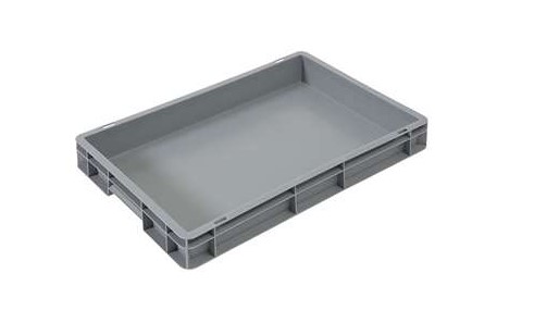 STAPELBAK 60X40XH8CM GESLOTEN GRIJS BUDGET