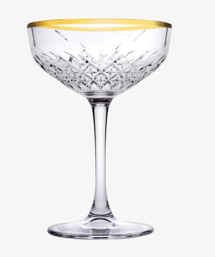 CHAMPAGNEGLAS 25.5CL TIMELESS GOLD 4X1ST